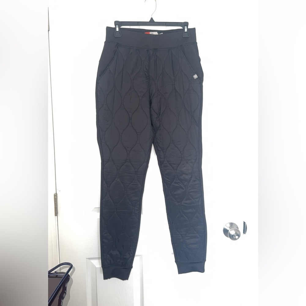 Black Quilted Jogger Pant